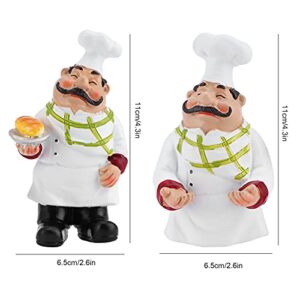 Yosoo Wall Hook Cartoon Chef Figurine Self‑ACreative Cartoon Hook dhesive Hanger Hotel Dining Room Bedroom Kitchen Decoration(BS081/82)