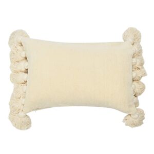 main + mesa cotton chenille lumbar pillow with tassels
