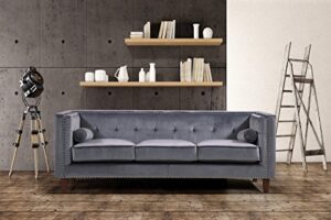us pride furniture modern style 83'' wide living room 3 seater grey soft cushion & solid wood legs (s5369n-s5372n s) sofas