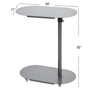Main + Mesa Modern Adjustable C-Table, Dark Grey