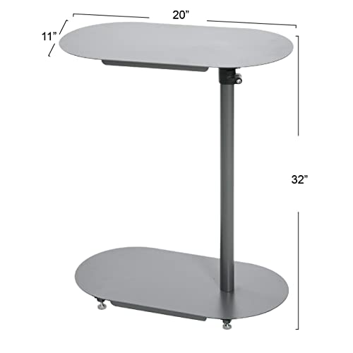 Main + Mesa Modern Adjustable C-Table, Dark Grey