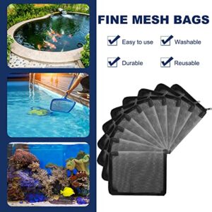 Shappy 20 Pack Aquarium Filter Bags 5.9 x 8 Inch Fine Black Filter Media Bags High Flow Fine Mesh Bags Reusable Nylon Bags with Zipper for Fine Resins Filter Activated Carbon Fresh Saltwater Tanks