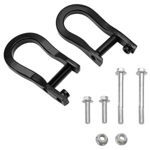 HQPASFY Front Bumper Tow Hooks 2Pcs Black Compatible with 2008-2018 Chevy Silverado 1500, GMC Sierra 1500| 2019 Chevy Silverado 1500 LD, GMC Sierra 1500 Limited Replaces# 84072463