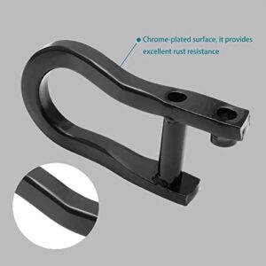 HQPASFY Front Bumper Tow Hooks 2Pcs Black Compatible with 2008-2018 Chevy Silverado 1500, GMC Sierra 1500| 2019 Chevy Silverado 1500 LD, GMC Sierra 1500 Limited Replaces# 84072463