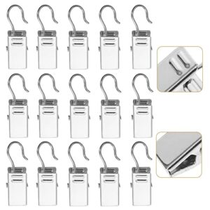 ULTNICE Drapery Hooks Stainless Steel Curtain Clips Hooks Small Patio Awining Lights Hanger Siding Clips for Hanging Tablecloth Towel Bathroom 60pcs Metal S Hooks