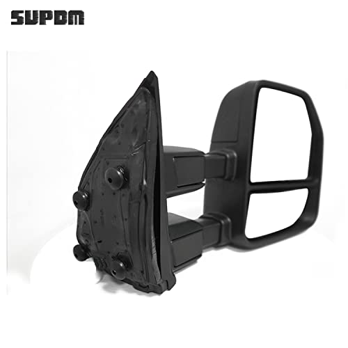 SUPDM Pair Set Towing Mirrors Compatible with 1999-2016 Ford F250 F350 F450 F550 Super Duty Truck Side Tow Mirrors with Turn Signal and Auxiliary Lamp