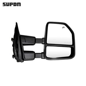 SUPDM Pair Set Towing Mirrors Compatible with 1999-2016 Ford F250 F350 F450 F550 Super Duty Truck Side Tow Mirrors with Turn Signal and Auxiliary Lamp