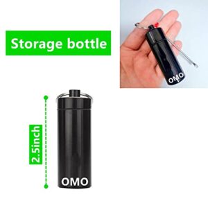OakMsOik Mini Keychain Waterproof Storage Bottle Portable with Knob Switch Storage Bottle