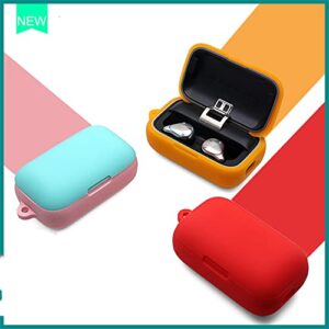 2 Pack DAYJOY Split/Disconnect Design Soft Silicone Protective Case Cover Compatible with Mifo O5/O5 Plus Gen 2 Earbuds, Protective Skin Sleeve with Key Chain (Black+Blue)