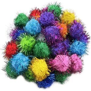 axe sickle 100 pcs 2 inch sparkle ball cat toy interactive balls multicolor for kittens exercise and multiple cats play and chase