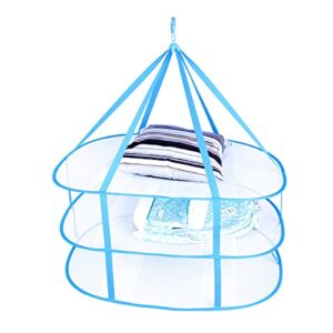 Large Folding Laundry Drying Rack, Clothes Drying Rack, Portable Sweater Drying Rack, Mesh Hanging air Dryer, Lay fold Flat Dry Hanger for Indoor Outdoor, Delicates, Towel, Socks,Swimsuit