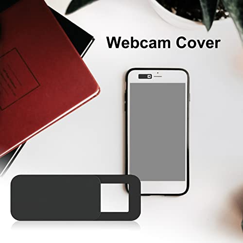 Webcam Cover Strong Suction Dust-Proof Privacy Protection Anti-peep Ultra-Thin Camera Sticker Slider for Laptop PC Tablet Valentine's Day/Mother's Day/Father's Day/Christmas/Birthday Gifts - Black