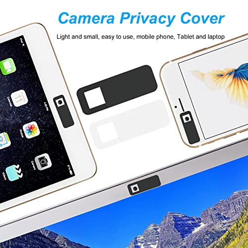 Webcam Cover Strong Suction Dust-Proof Privacy Protection Anti-peep Ultra-Thin Camera Sticker Slider for Laptop PC Tablet Valentine's Day/Mother's Day/Father's Day/Christmas/Birthday Gifts - Black