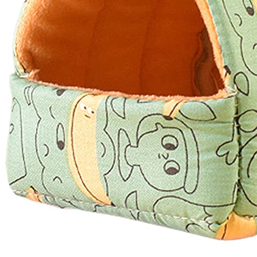 Guinea Pig Nest Cartoon Pattern Pet Hideout Warm Small Animal Hamster Squirrel Bed House Cage Valentine's Day/Mother's Day/Christmas/Birthday Gifts - Pink Fox L