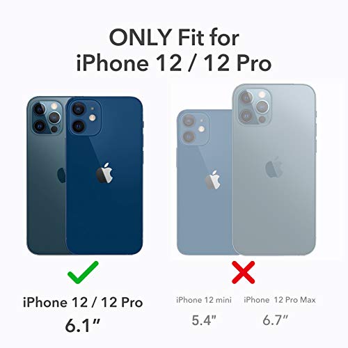 YOUMAKER iPhone 12/12 Pro 6.1" Case - Navy Blue Shockproof, Built-in Screen Protector, Rugged Full-Body Heavy Duty Cover