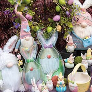 Boston International Easter Ceramic Candy Dish, 8 x 7-Inches, Bunny Gnomes