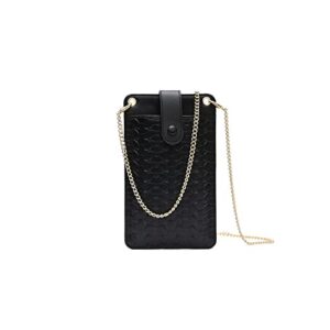 cell phone purse wallet case small crossbody bag with chain strap for iphone 13 12 11 pro max xr oneplus nord n200 9 8 8t galaxy s21 s20 note 20 ultra s21 fe a32 a52 a72 sony xperia 1 iii 10 ii(black)