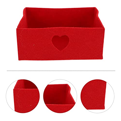 BESTOYARD 2pcs Valentines Day Gift Box Cotton Storage Baskets Fabric Storage Bins Organizer Baskets Sturdy Gift Boxes Fabric Storage Cubes for Organizing Sturdy Storage Basket