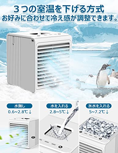 Breezewell Evaporative Air Cooler, 2000mAH Battery Powered Small Room Cooler w/Humidifier