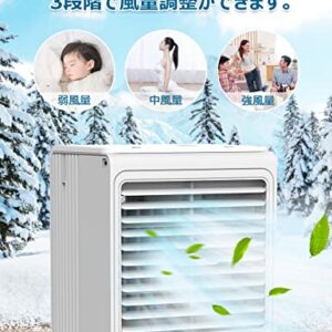 Breezewell Evaporative Air Cooler, 2000mAH Battery Powered Small Room Cooler w/Humidifier