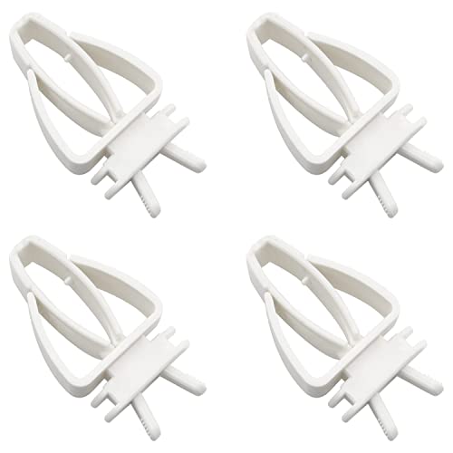 Birds Food Holders WHYHKJ 4pcs White Pet Parrot Fruit Vegetable Clips Bird Cage Accessories Plastic Feeder Clamps