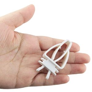 Birds Food Holders WHYHKJ 4pcs White Pet Parrot Fruit Vegetable Clips Bird Cage Accessories Plastic Feeder Clamps