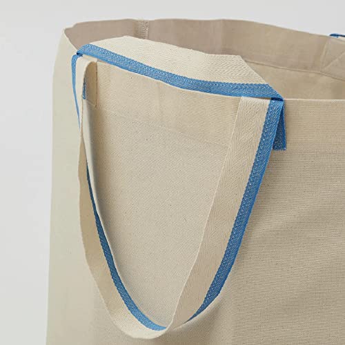 I-K-E-A Foldable SPIKRAK Shopping Bags, Reusable Grocery Tote Bag Lightweight Strong & Durable Cotton Natural 13 Gallon, Large 2 Pack, Medium