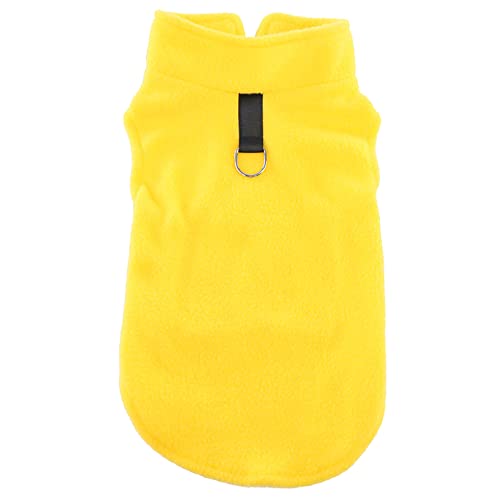 Dog Vest Soft Casual Fleece Clothes for Small Dogs Solid Color Dog T-Shirt Dogs Harness Chihuahua Pullover Coat