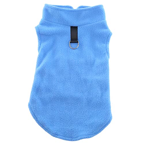 Dog Vest Soft Casual Fleece Clothes for Small Dogs Solid Color Dog T-Shirt Dogs Harness Chihuahua Pullover Coat