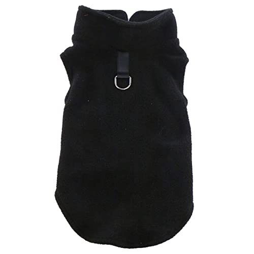 Dog Vest Soft Casual Fleece Clothes for Small Dogs Solid Color Dog T-Shirt Dogs Harness Chihuahua Pullover Coat