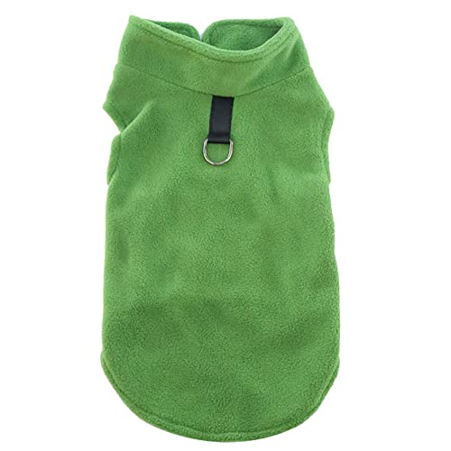 Dog Vest Soft Casual Fleece Clothes for Small Dogs Solid Color Dog T-Shirt Dogs Harness Chihuahua Pullover Coat