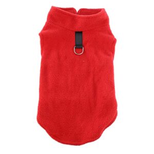 Dog Vest Soft Casual Fleece Clothes for Small Dogs Solid Color Dog T-Shirt Dogs Harness Chihuahua Pullover Coat