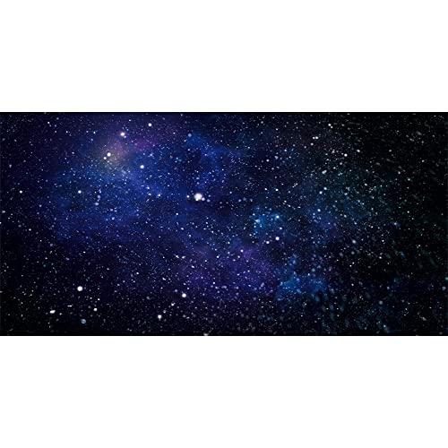 AWERT 36x24 inches Galaxy Aquarium Background Blue Starry Sky Universe Space Fish Tank Background Nebula Stars Terrarium Background