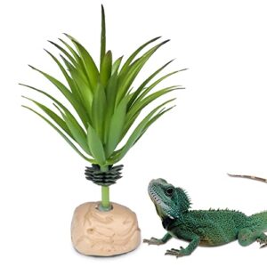 bluecoco reptile plants natural color,simulation material desert rainforest plants for lizard bearded dragon chameleon gecko snake amphibian terrarium decor
