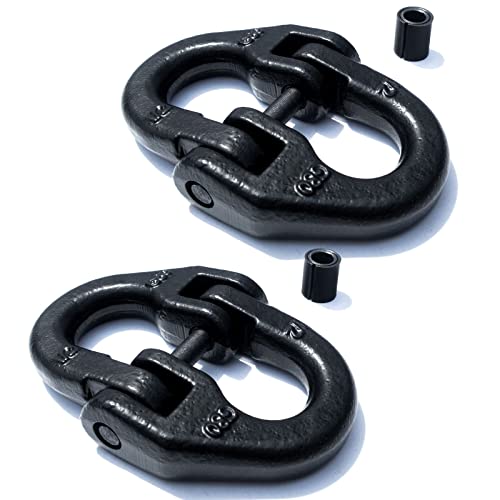 lifgarfe 2pcs 1/2inch Hammerlock Coupling Connector Link Safety Chain Adapter Connector Link Hammerlock Tow Hitch