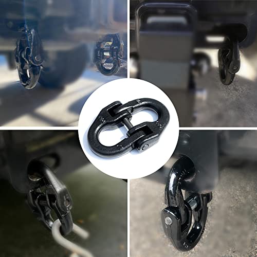 lifgarfe 2pcs 1/2inch Hammerlock Coupling Connector Link Safety Chain Adapter Connector Link Hammerlock Tow Hitch