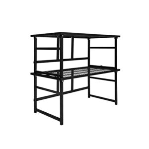 Origami R1 Stackable Storage Shelf, Collapsible/Foldable Steel Shelving Holds up to 150 Pounds (Per Rack), Modular Heavy Duty Garage Storage & Organization Utility Shelf (2-Pack) (Black, R1)