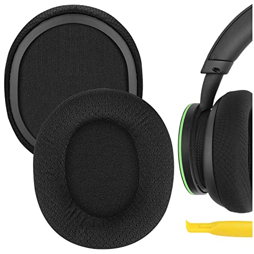 Geekria Comfort Mesh Fabric Replacement Ear Pads for Microsoft Xbox Wireless, Xbox Stereo Headset 20th Anniversary Special Edition Headphones Ear Cushions, Headset Earpads, Ear Cups Repair Parts