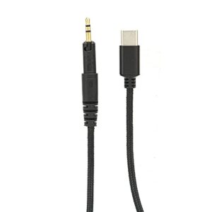 USB C Audio Cable with Volume Control and Microphone for Audio technicaATH-M40x/ATH-M50x/ATH-M60x/ATH-M70x Headset, Earphone Replacement Audio Cable