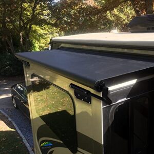 suncode black slide topper awning rv slide out protection slideout cover connect design for rvs,travel trailers,5th wheels,and motorhomes 5'7" (5'1" fabric)