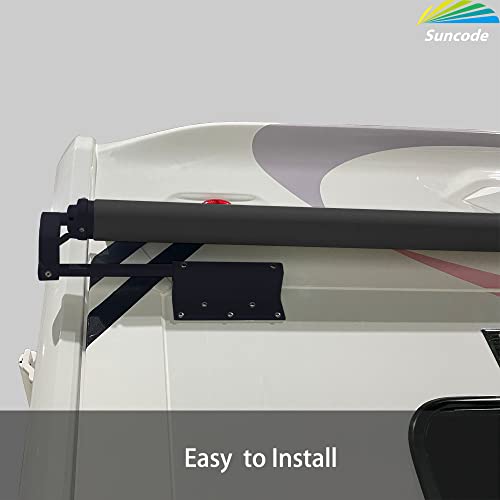 Suncode Black Slide Topper Awning RV Slide Out Protection Slideout Cover Connect Design for RVs,Travel Trailers,5th Wheels,and Motorhomes 5'7" (5'1" Fabric)