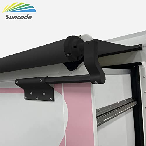 Suncode Black Slide Topper Awning RV Slide Out Protection Slideout Cover Connect Design for RVs,Travel Trailers,5th Wheels,and Motorhomes 5'7" (5'1" Fabric)