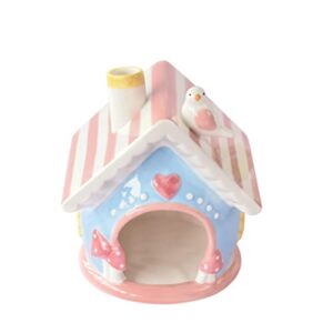 balacoo large ceramic hideout large ceramic hideout ceramic hamster house pet hideout: mini hamster hamster sleeping bed mini hut cage summer cooling hideaway for chinchilla small animal