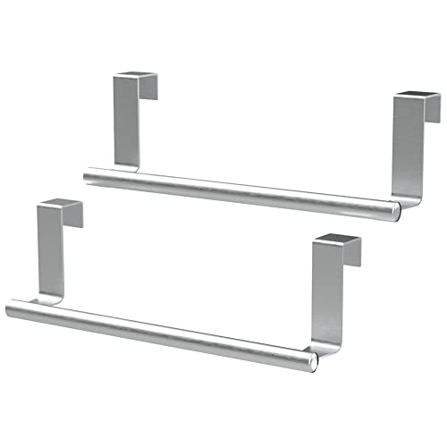 Over The Cabinet Towel Bar, Hand Towel and Washcloth Rack for Bathroom and Kitchen CTB3000 Chrome