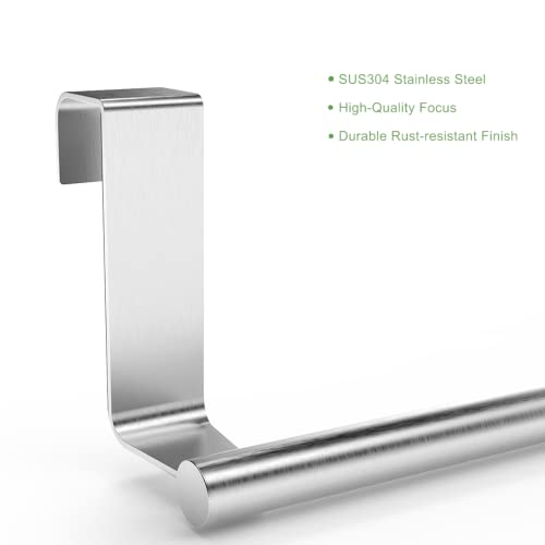 Over The Cabinet Towel Bar, Hand Towel and Washcloth Rack for Bathroom and Kitchen CTB3000 Chrome
