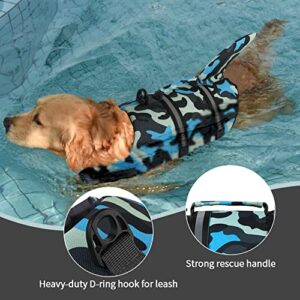 Doglay Dog Life Jacket Shark, Dog Life Vests for Swimming Boating, Adjustable Superior Buoyancy Life Jackets for Dogs with Rescue Handle, Dog Flotation Vest for Puppy Small Medium Large Dogs