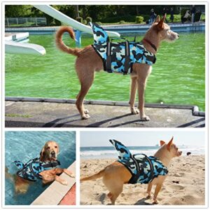 Doglay Dog Life Jacket Shark, Dog Life Vests for Swimming Boating, Adjustable Superior Buoyancy Life Jackets for Dogs with Rescue Handle, Dog Flotation Vest for Puppy Small Medium Large Dogs