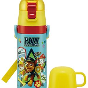 Skater SKDC3-A Children's 2-Way Stainless Steel Kids Water Bottle with Cup, 11.8 fl oz (350 ml), Paw Patrol Boys