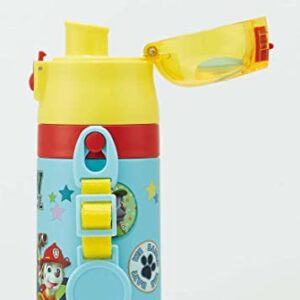 Skater SKDC3-A Children's 2-Way Stainless Steel Kids Water Bottle with Cup, 11.8 fl oz (350 ml), Paw Patrol Boys