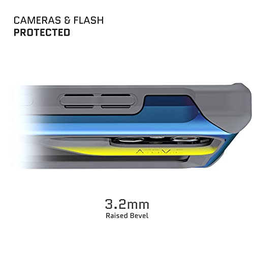 Ghostek ATOMIC slim S22 Ultra Phone Case with Clear Back, Iridescent Aluminum Bumper and S-Pen Stylus Cutout Shockproof Phone Cover Designed for 2022 Samsung Galaxy S22 Ultra 5G (6.8 Inch) (Prismatic)